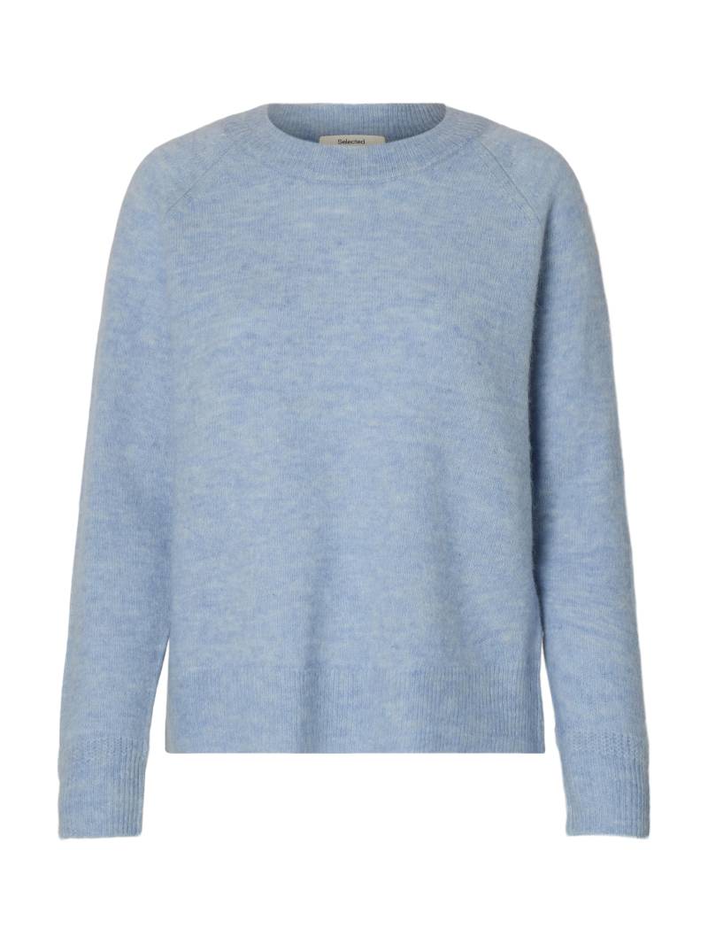 SELECTED WOMEN - SLFLULU LS KNIT O-NECK NOOS cashmere blue - Gr. - XS von SELECTED WOMEN