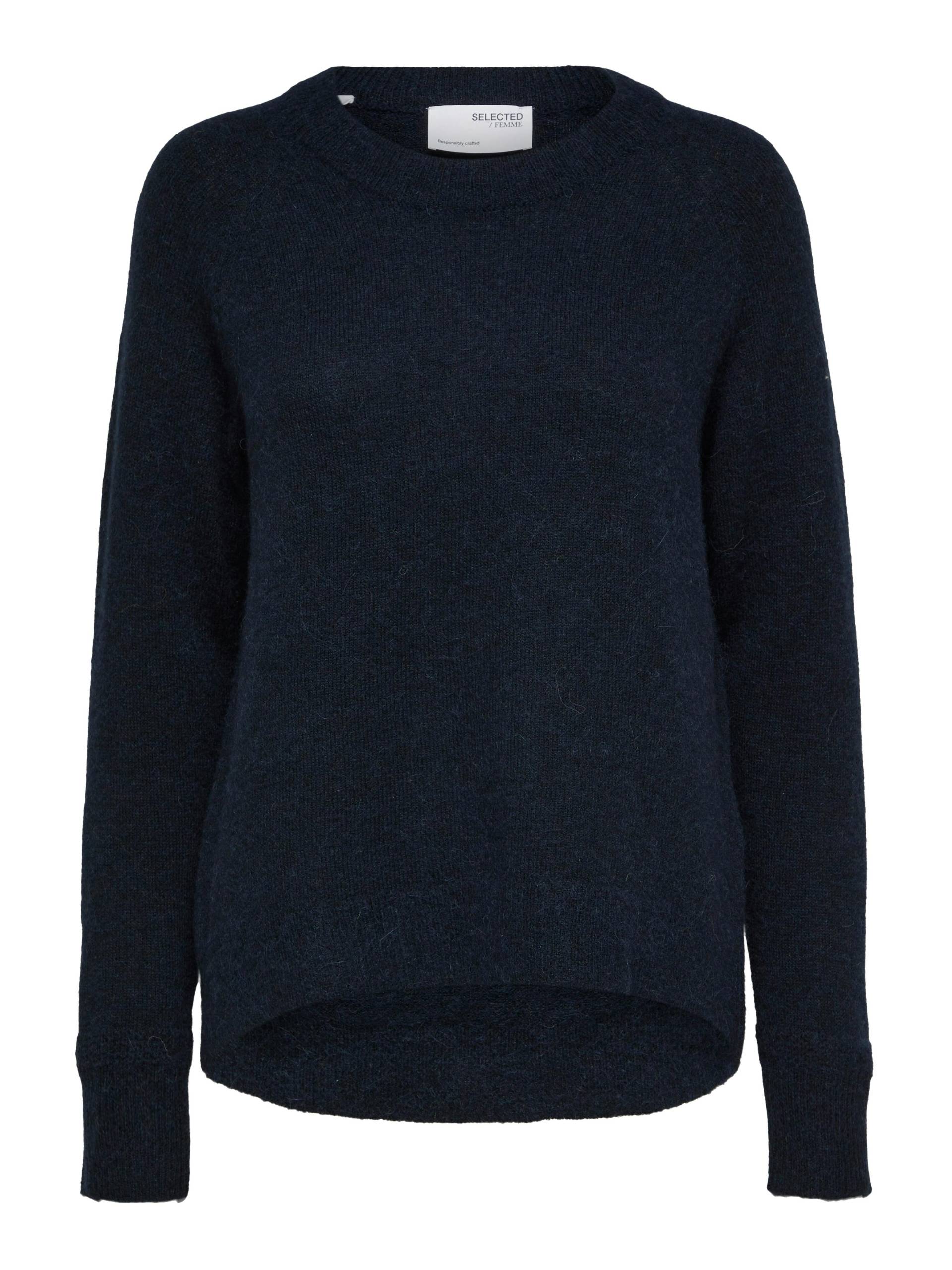 SELECTED WOMEN - SLFLULU LS KNIT O-NECK NOOS dark sapphire - Gr. - L von SELECTED WOMEN