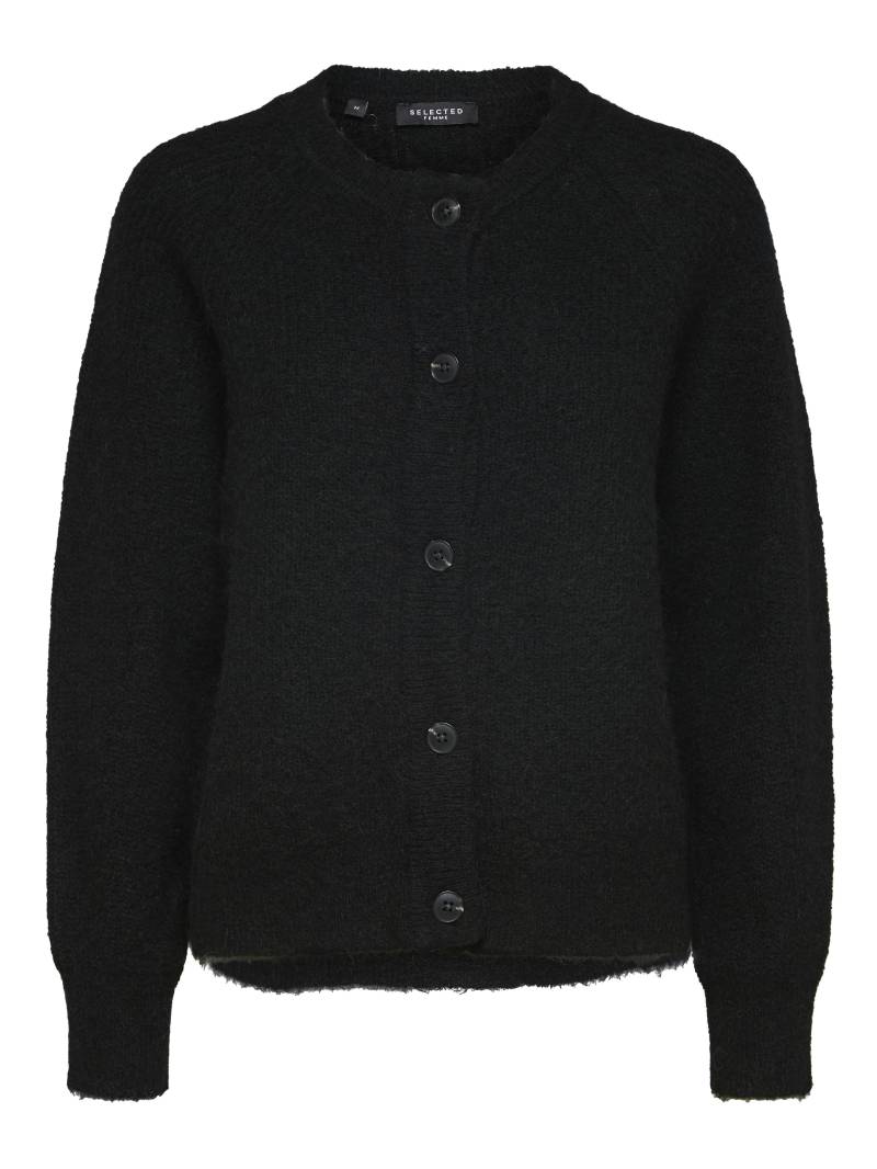 SELECTED WOMEN - SLFLULU LS KNIT SHORT CARDIGAN NOOS black - Gr. - S von SELECTED WOMEN