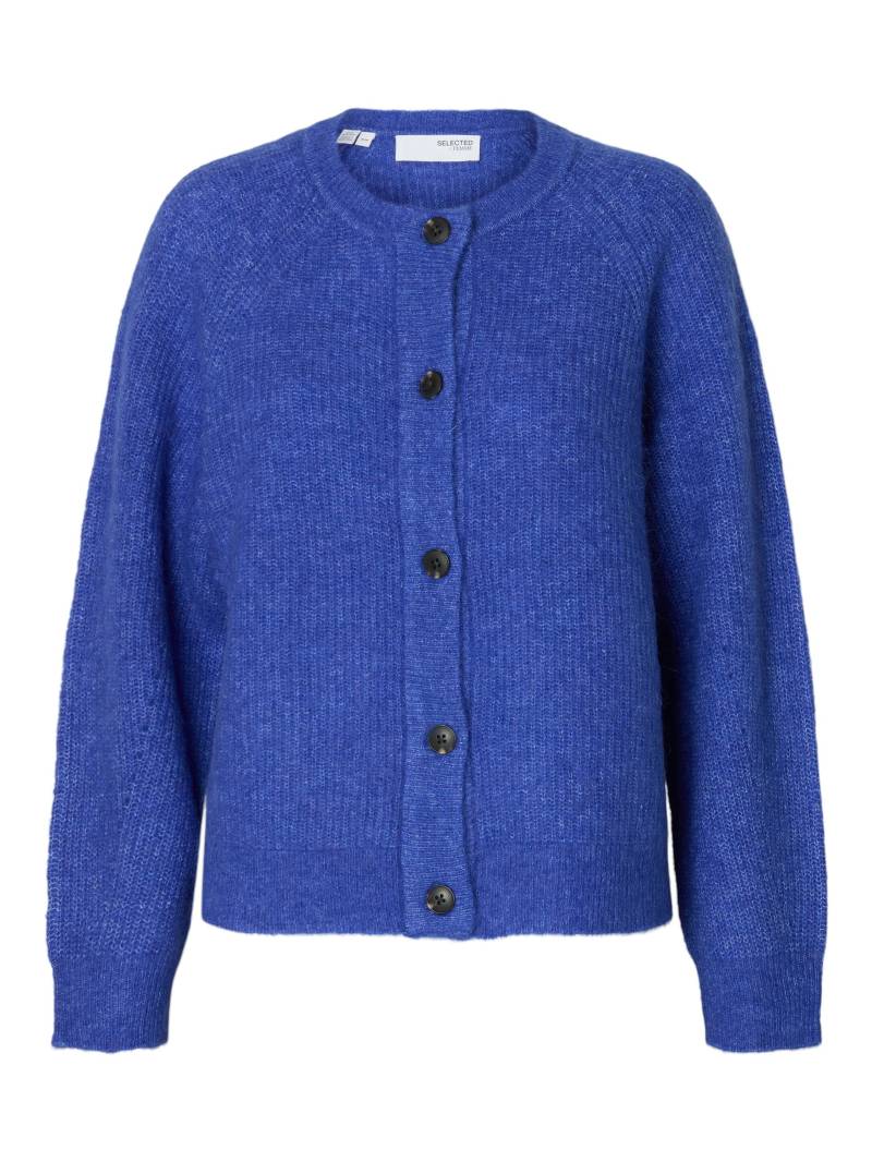SELECTED WOMEN - SLFLULU LS KNIT SHORT CARDIGAN NOOS dazzling blue - Gr. - S von SELECTED WOMEN
