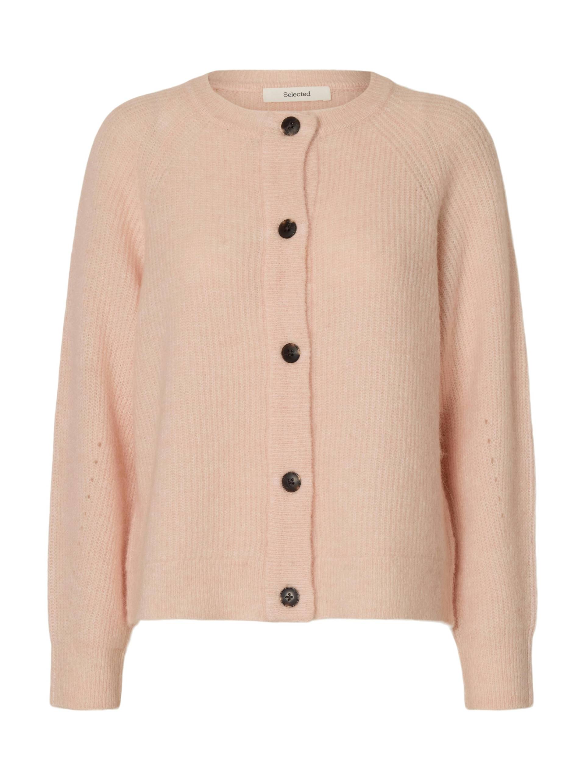 SELECTED WOMEN - SLFLULU LS KNIT SHORT CARDIGAN NOOS pale dogwood - Gr. - XS von SELECTED WOMEN