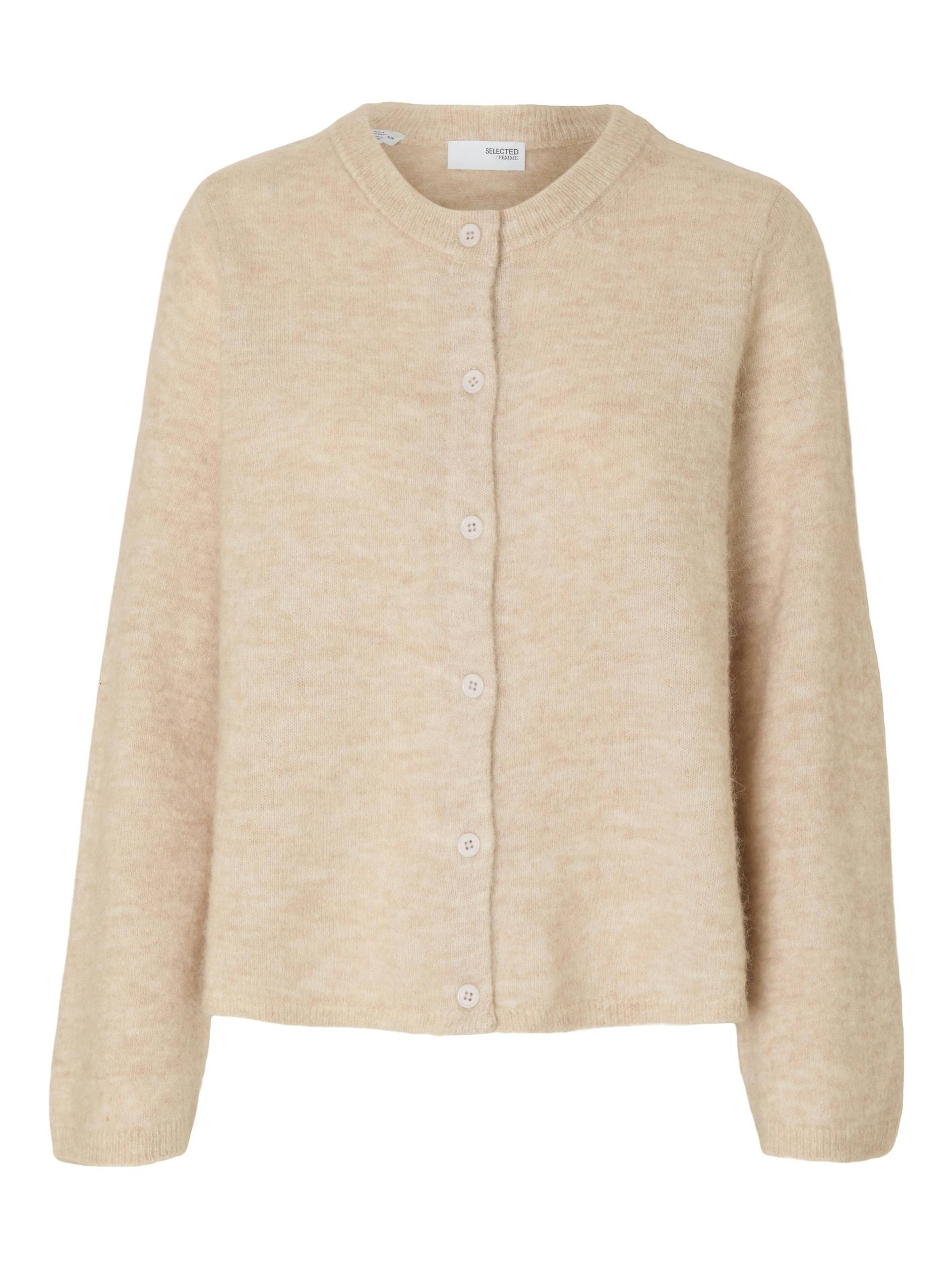 SELECTED WOMEN - SLFLULU NEW LS KNIT CARDIGAN NOOS birch - Gr. - L von SELECTED WOMEN