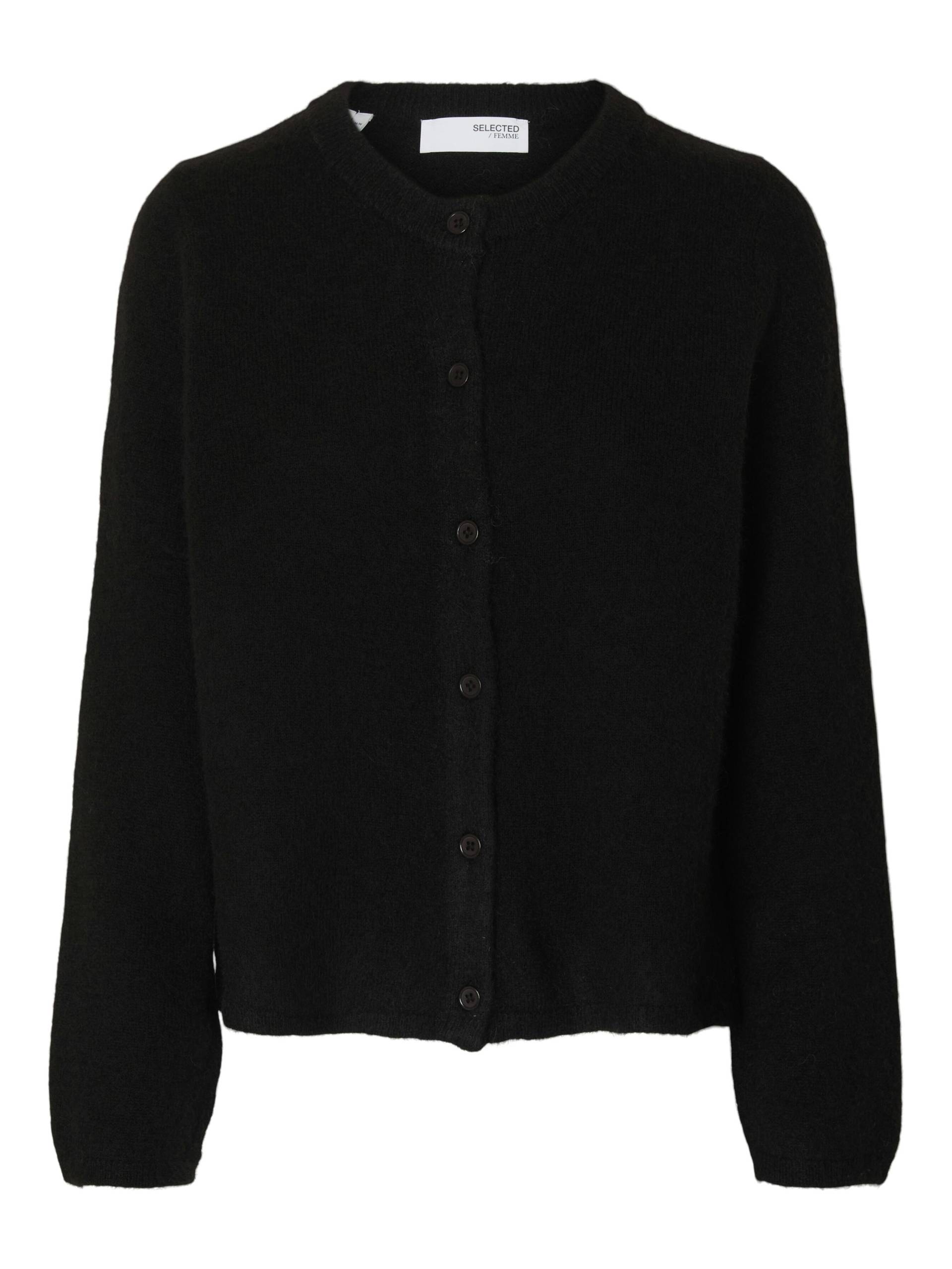 SELECTED WOMEN - SLFLULU NEW LS KNIT CARDIGAN NOOS black - Gr. - S von SELECTED WOMEN