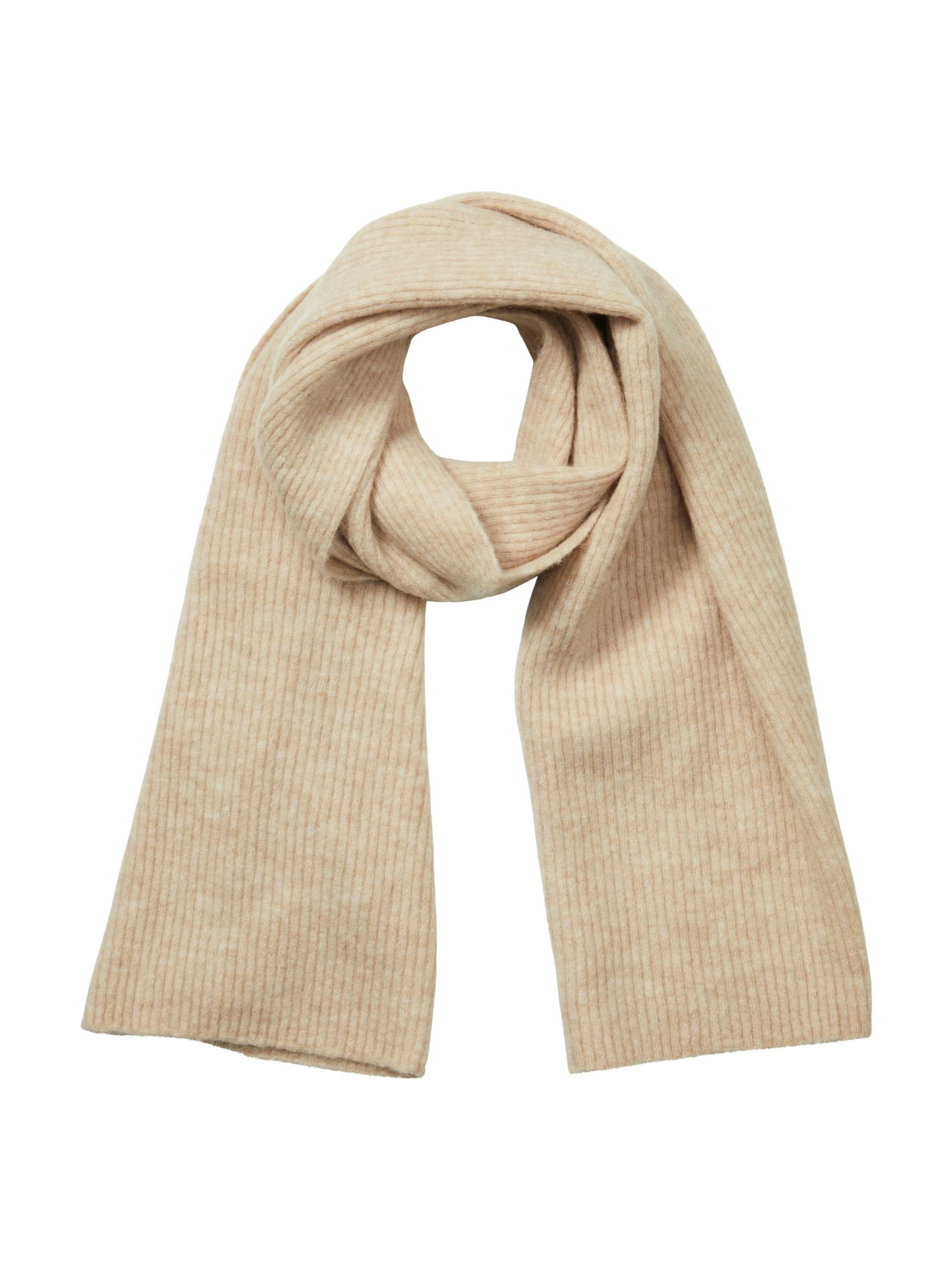 SELECTED WOMEN - SLFMALINE LANO KNIT SCARF NOOS birch - Gr. - ONE SIZE von SELECTED WOMEN