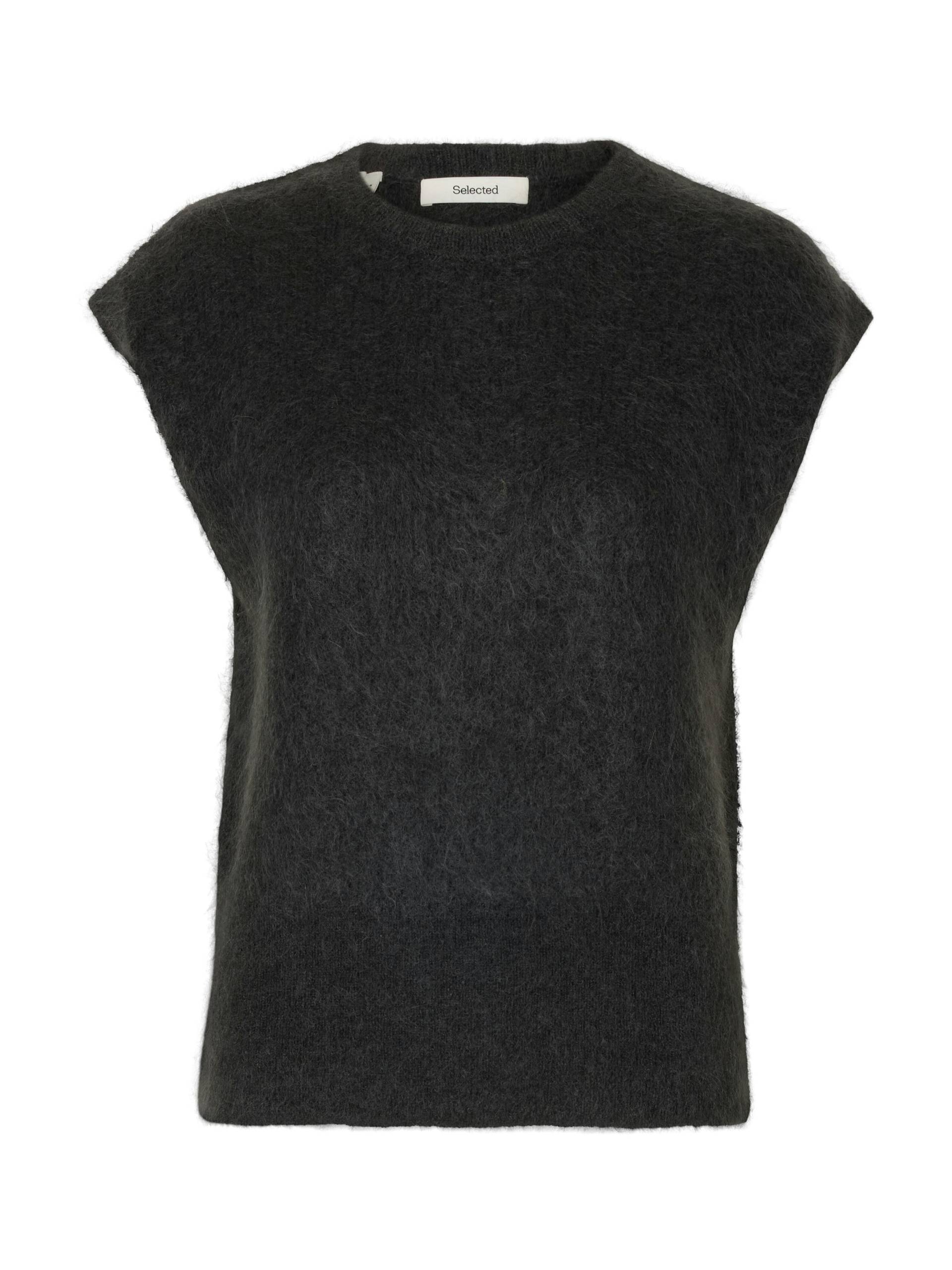 SELECTED WOMEN - SLFMIRA SL MOHAIR KNIT VEST asphalt - Gr. - M von SELECTED WOMEN