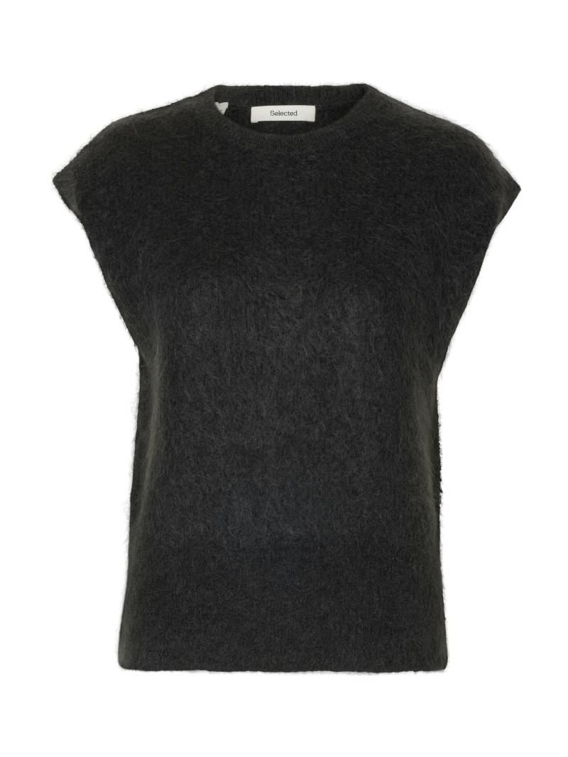 SELECTED WOMEN - SLFMIRA SL MOHAIR KNIT VEST asphalt - Gr. - M von SELECTED WOMEN
