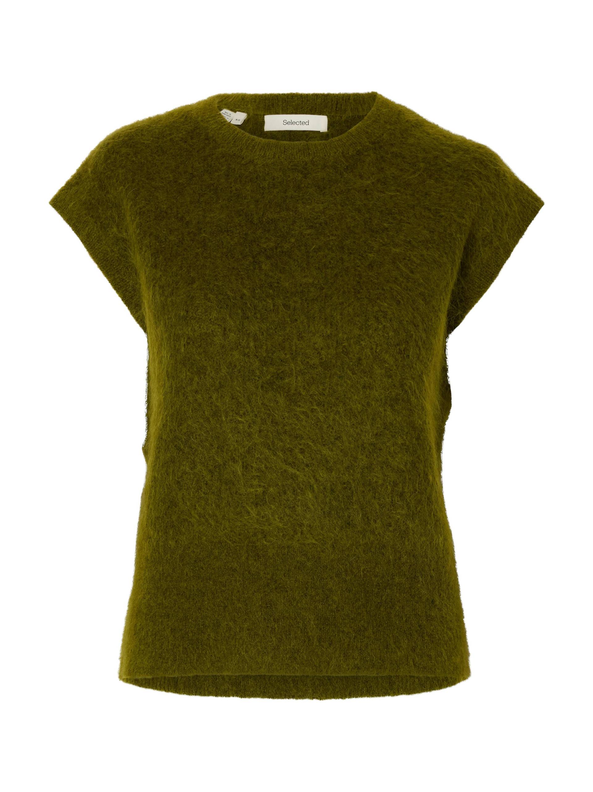 SELECTED WOMEN - SLFMIRA SL MOHAIR KNIT VEST avocado - Gr. - XS von SELECTED WOMEN
