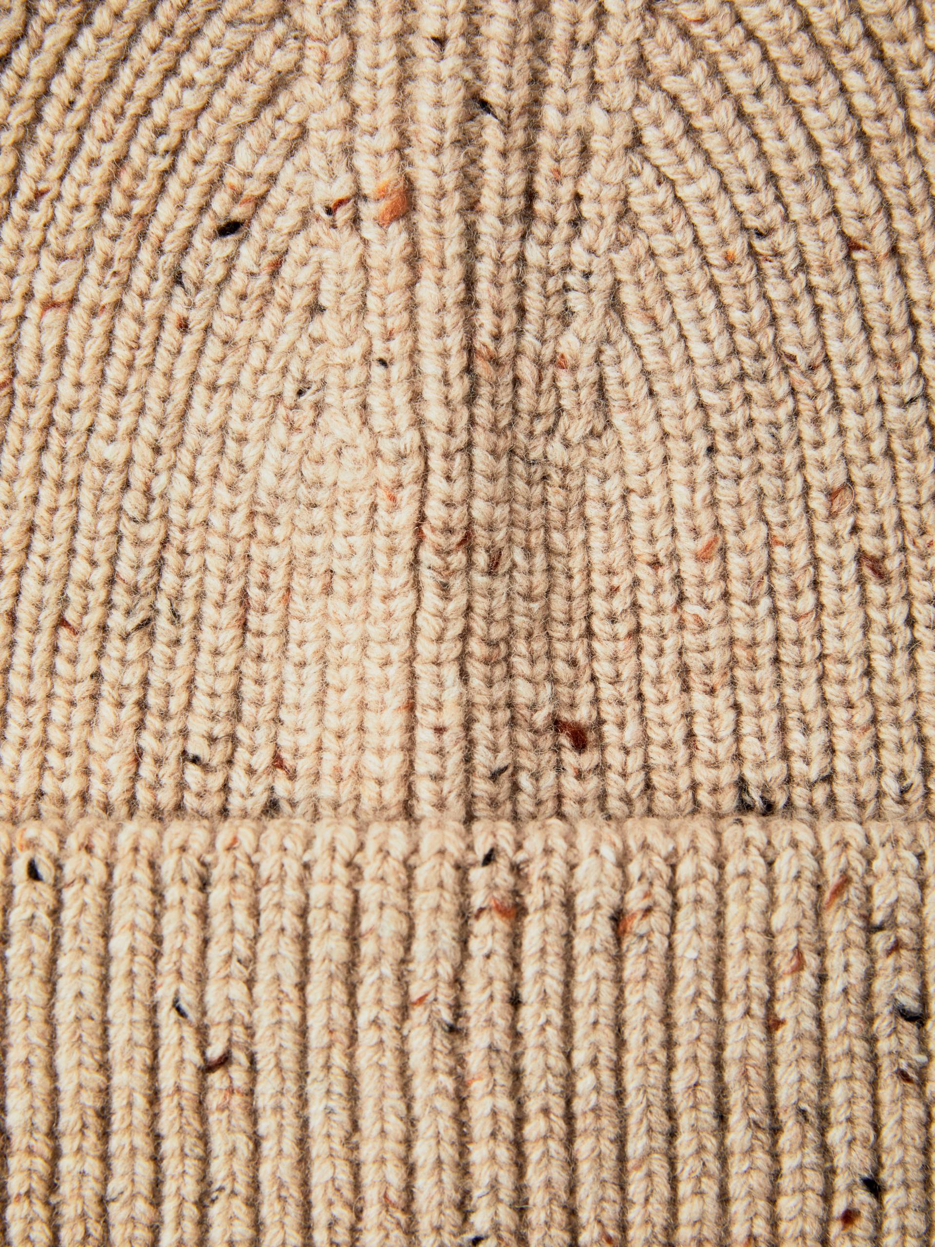 SELECTED WOMEN - SLFNELLY NEPS WOOL BLEND BEANIE oatmeal - Gr. - ONE SIZE von SELECTED WOMEN