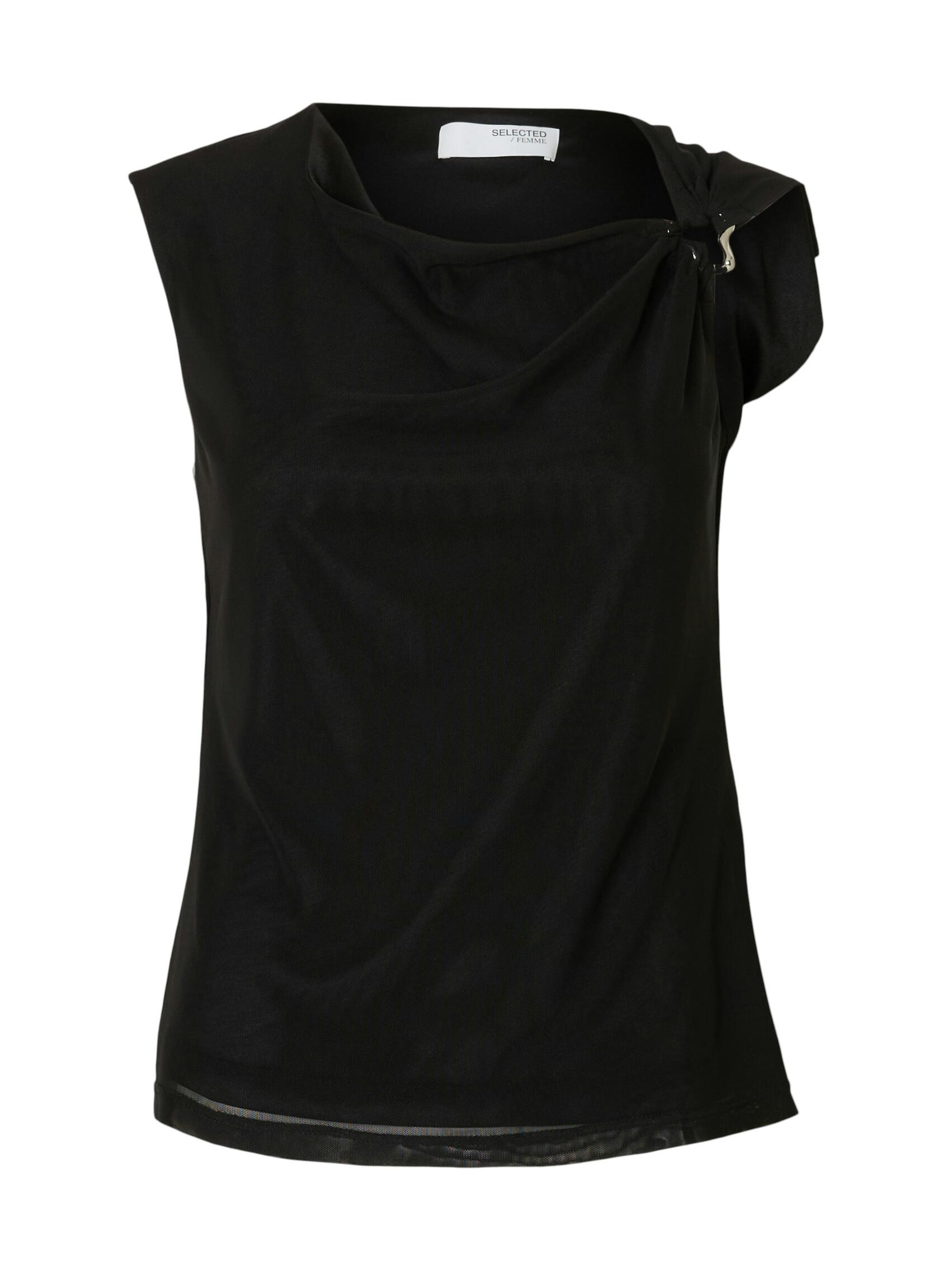 SELECTED WOMEN - SLFOLGA SL SLIM TOP black - Gr. - M von SELECTED WOMEN
