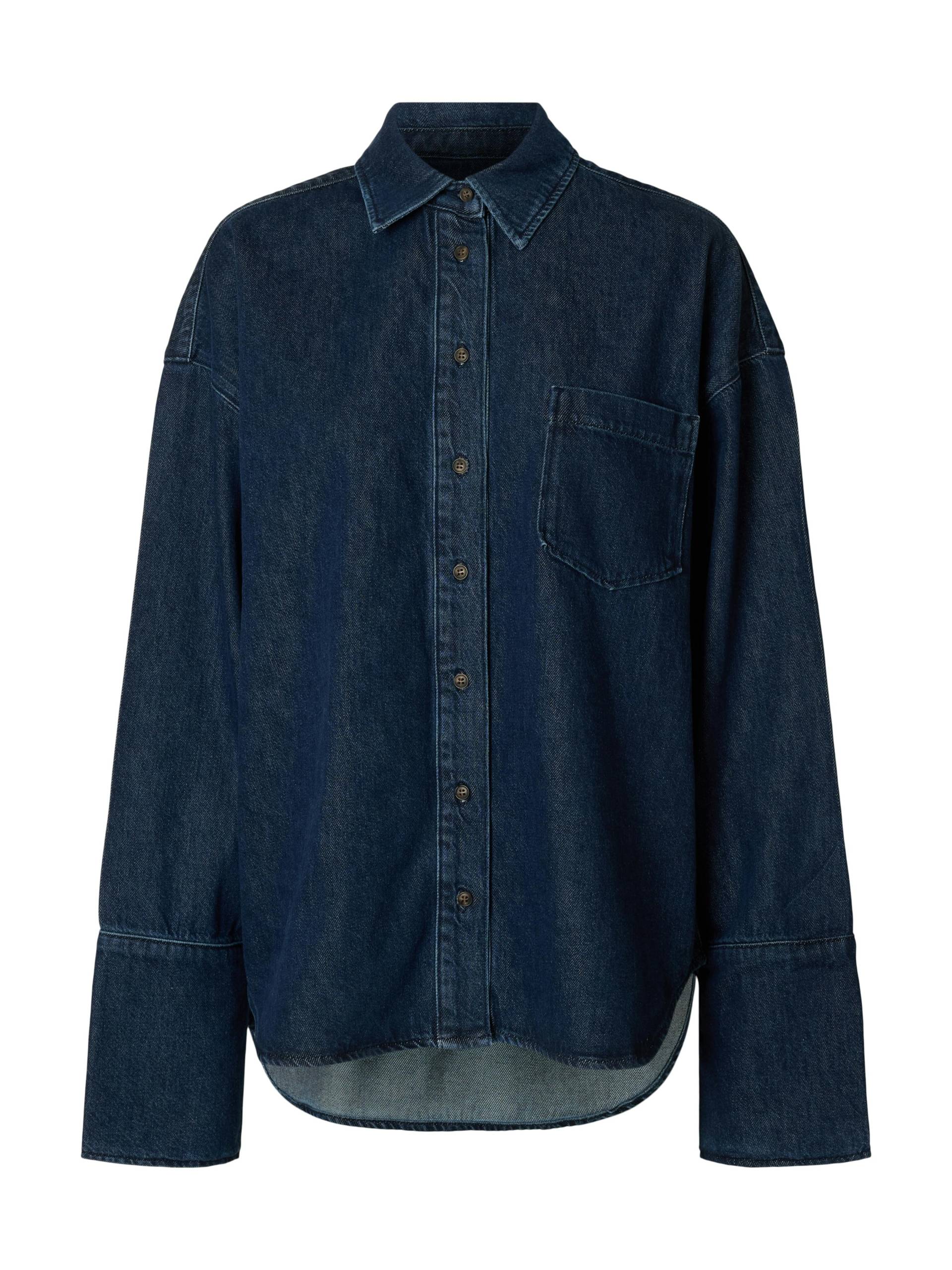 SELECTED WOMEN - SLFOVERSIZED MELLA-BORA DENIM SHIRT dark blue denim - Gr. - 34 von SELECTED WOMEN