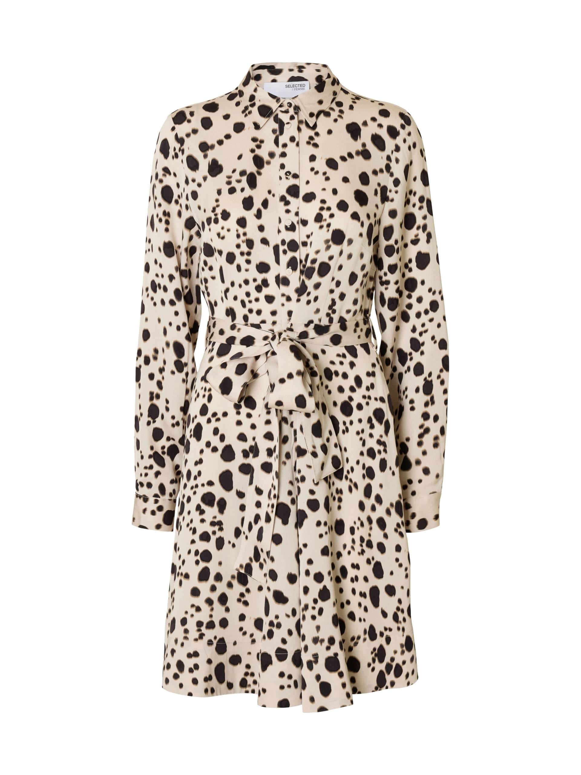 SELECTED WOMEN - SLFPAOLA REGULAR LS SHORT SHIRT DRESS B sandshell - Gr. - 40 von SELECTED WOMEN