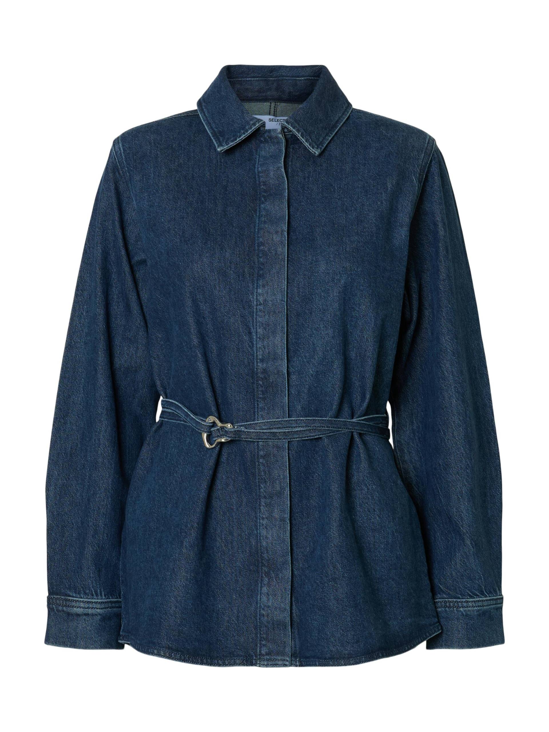 SELECTED WOMEN - SLFRELAXED SELMA-NOA LS DENIM SHIRT medium blue denim - Gr. - 34 von SELECTED WOMEN