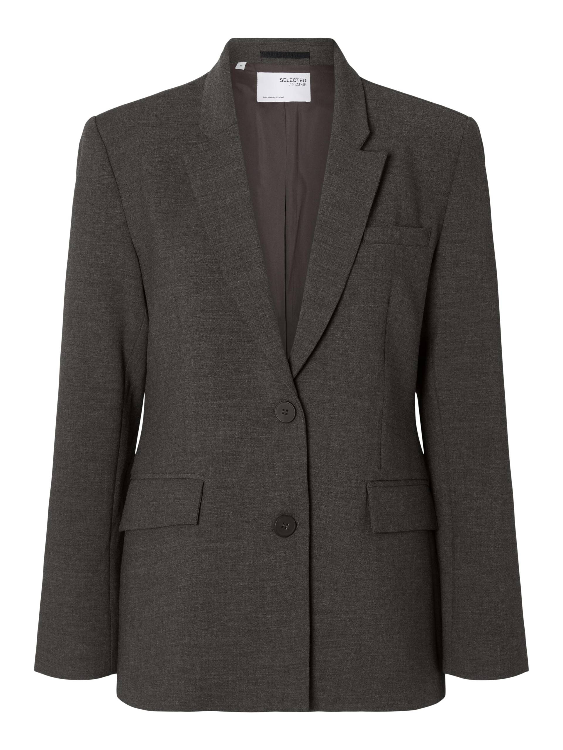 SELECTED WOMEN - SLFRITA LS CLASSIC BLAZER DGM NOOS dark grey melange - Gr. - 38 von SELECTED WOMEN