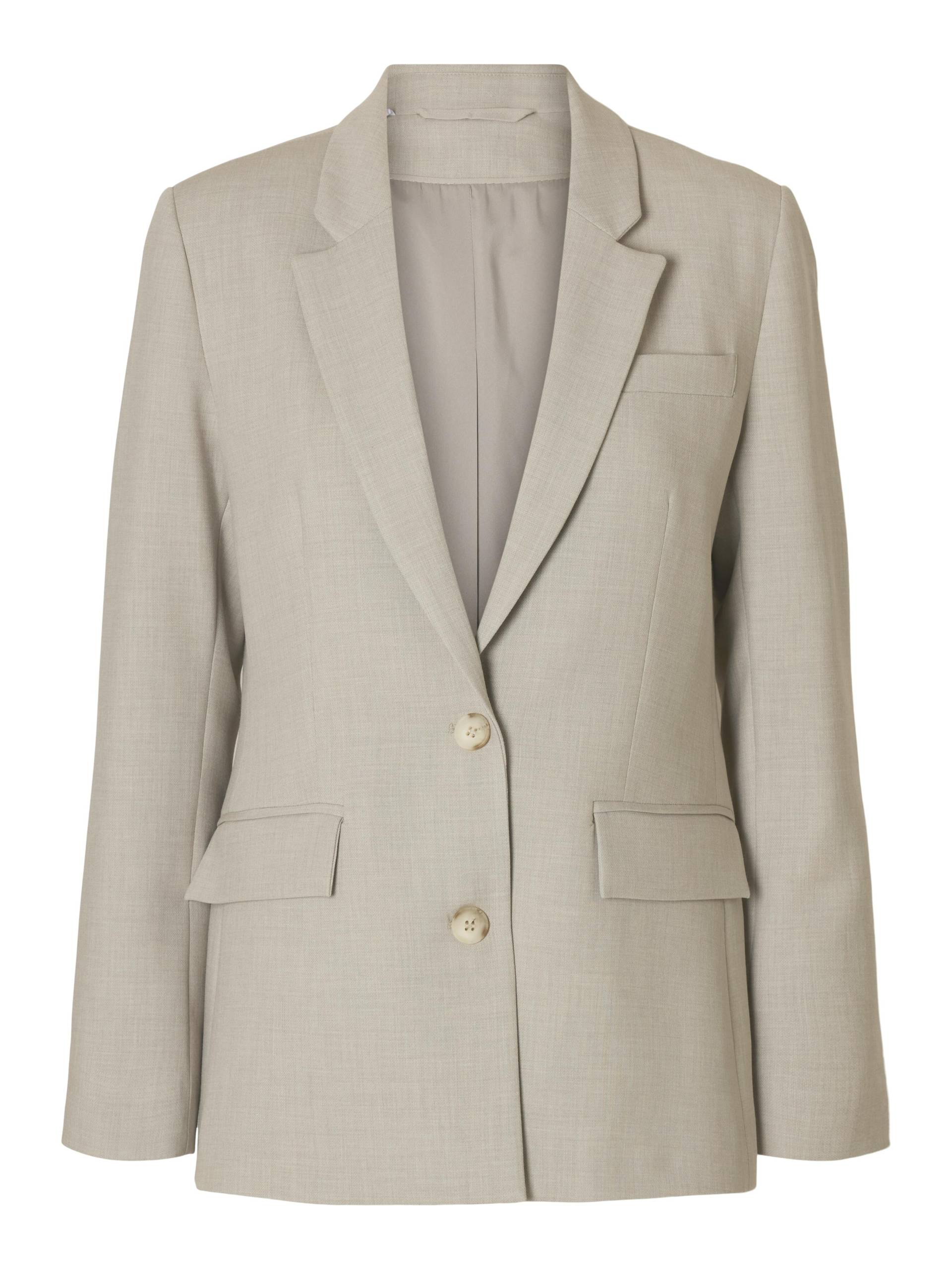 SELECTED WOMEN - SLFRITA LS CLASSIC BLAZER MEL NOOS island fossil - Gr. - 36 von SELECTED WOMEN