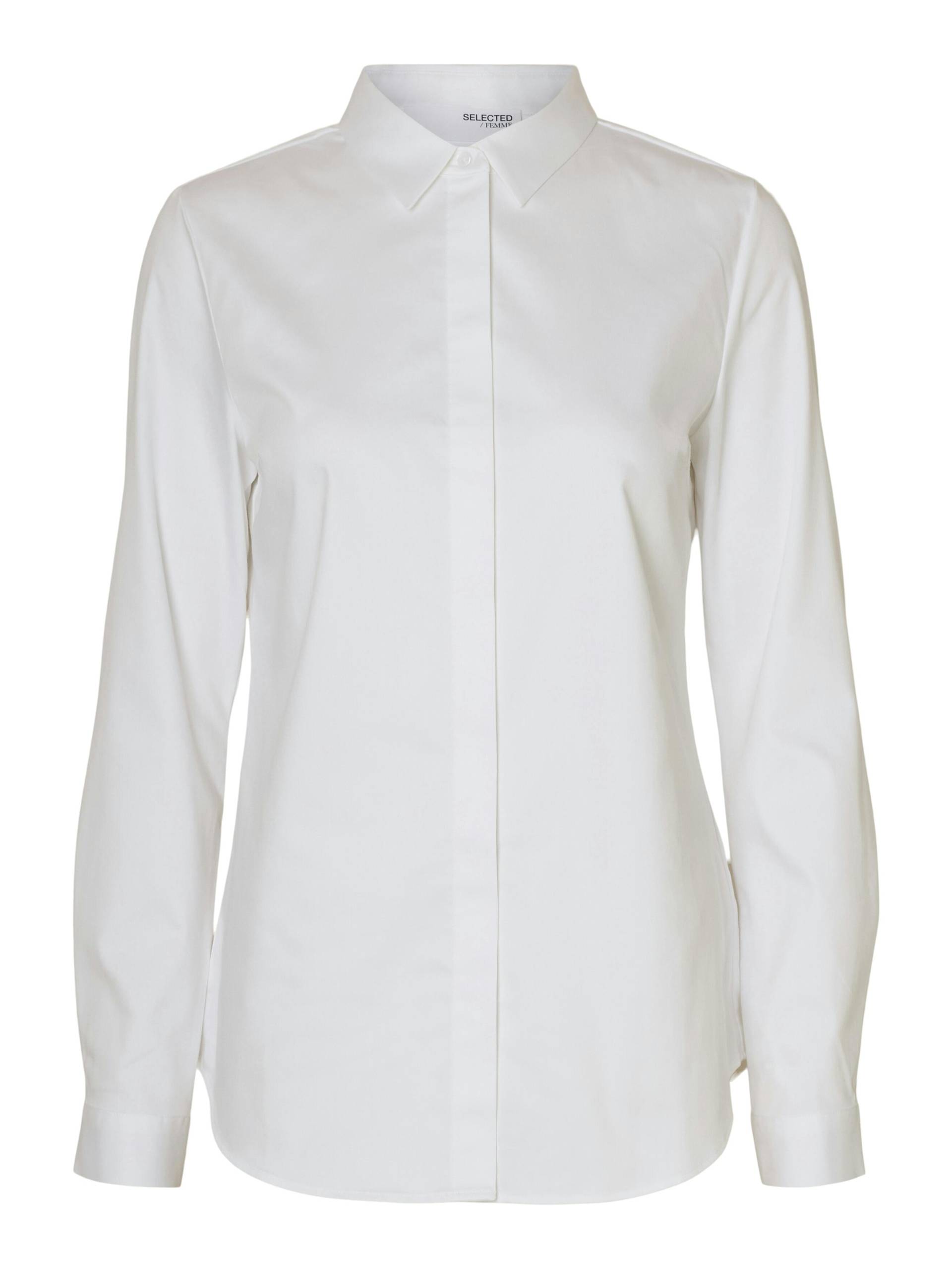 SELECTED WOMEN - SLFROMIE LS FITTED SHIRT NOOS bright white - Gr. - 36 von SELECTED WOMEN