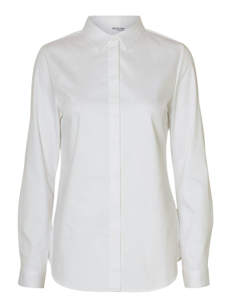 SELECTED WOMEN - SLFROMIE LS FITTED SHIRT NOOS bright white - Gr. - 42 von SELECTED WOMEN