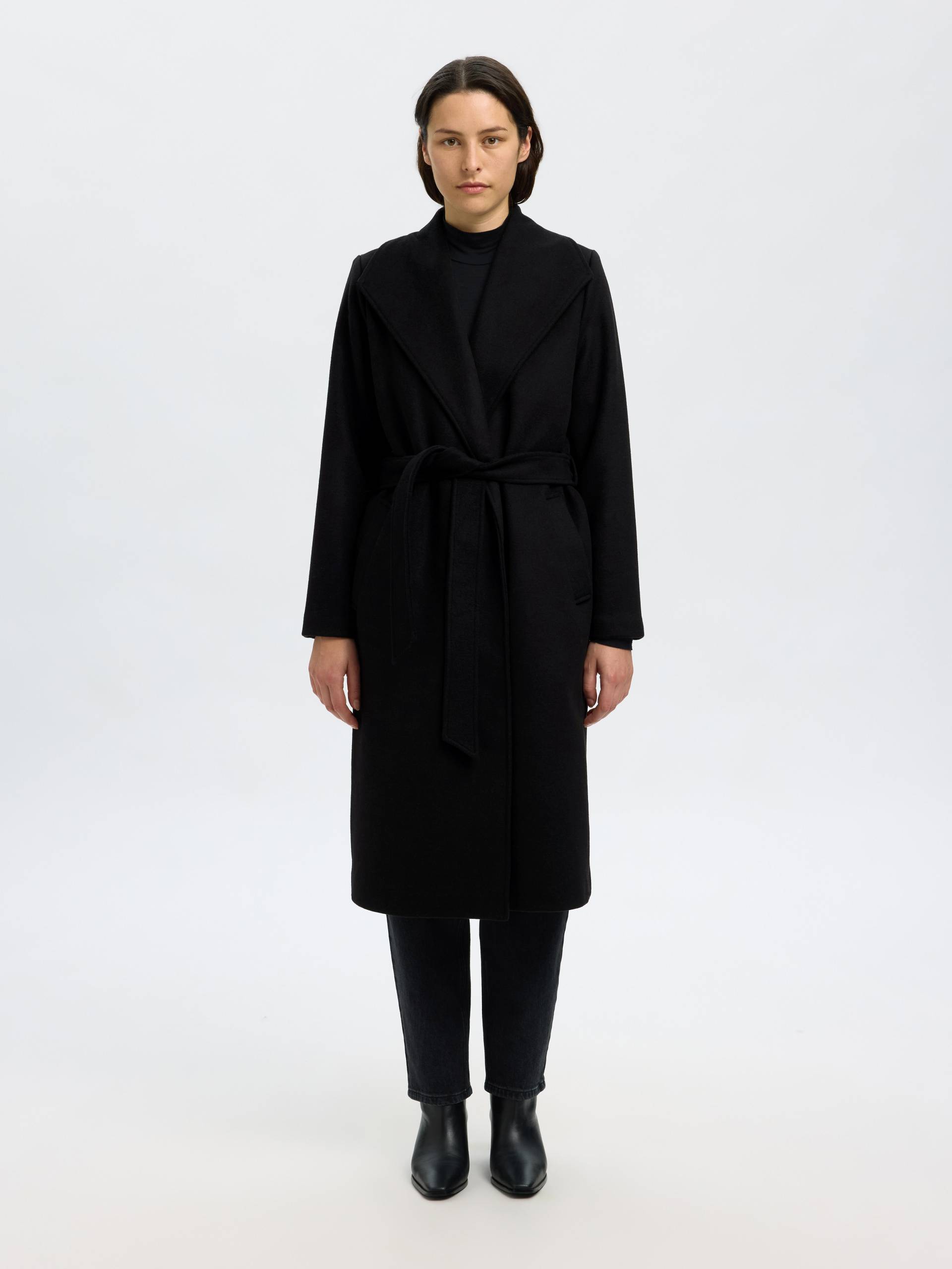 SELECTED WOMEN - SLFROSA WOOL BLEND COAT NOOS black - Gr. - 40 von SELECTED WOMEN