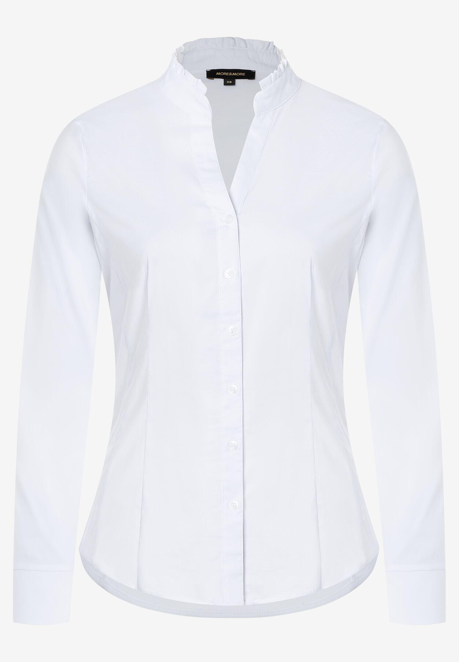 MORE & MORE - Baumwoll/Stretch Bluse weiß - Gr. - 44 von MORE & MORE