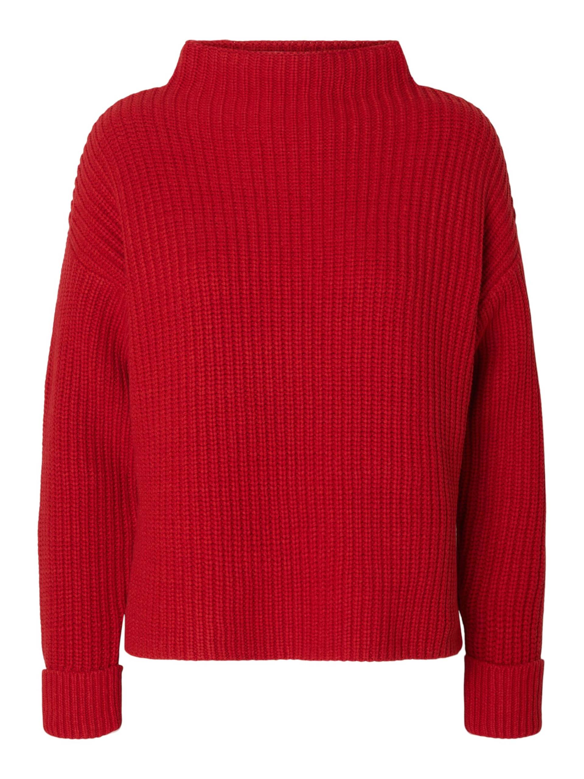 SELECTED WOMEN - SLFSELMA SUS LS KNIT PULLOVER NOOS equestrian red - Gr. - L von SELECTED WOMEN