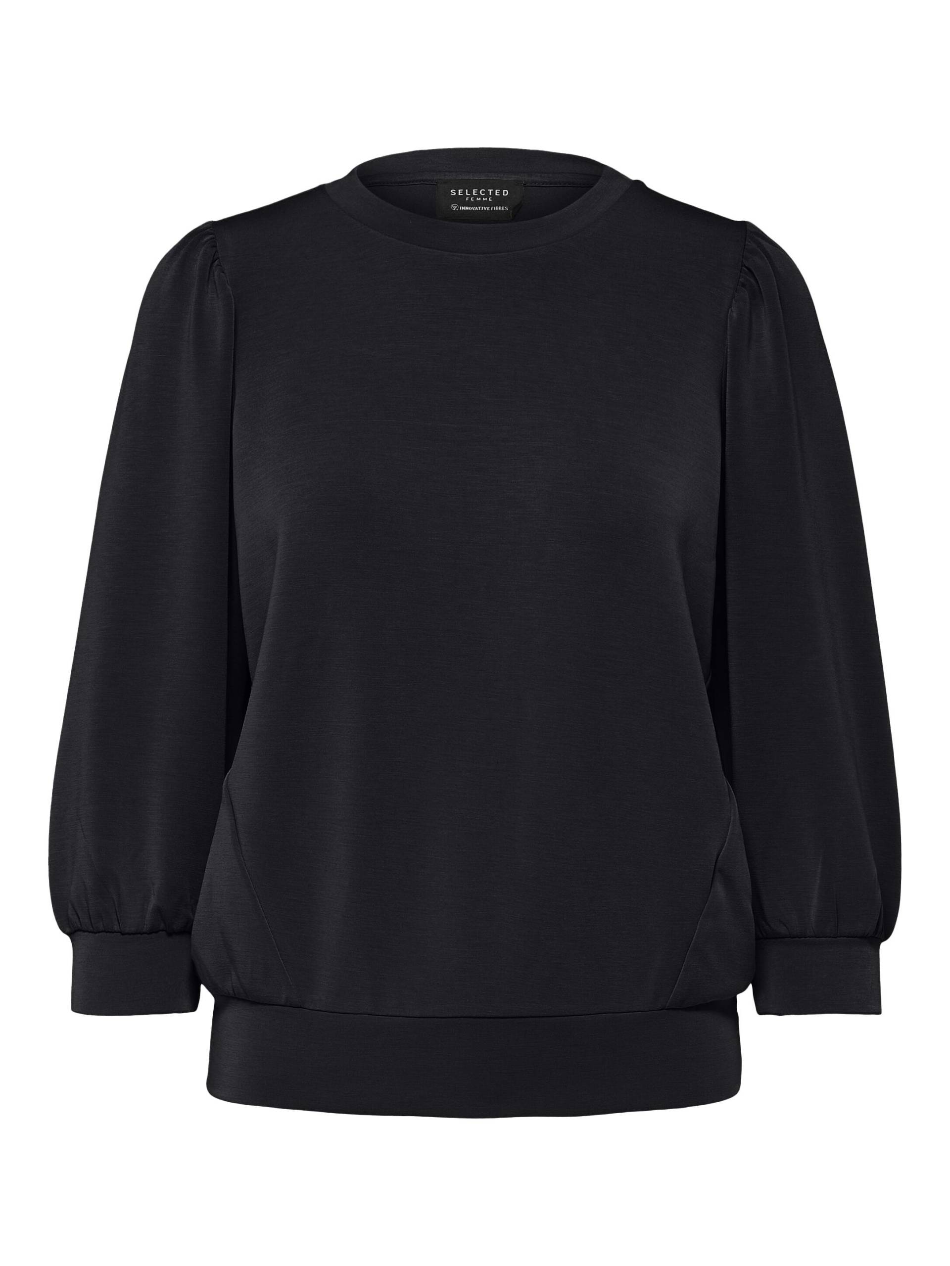 SELECTED WOMEN - SLFTENNY 3/4 SWEAT TOP NOOS black - Gr. - XL von SELECTED WOMEN