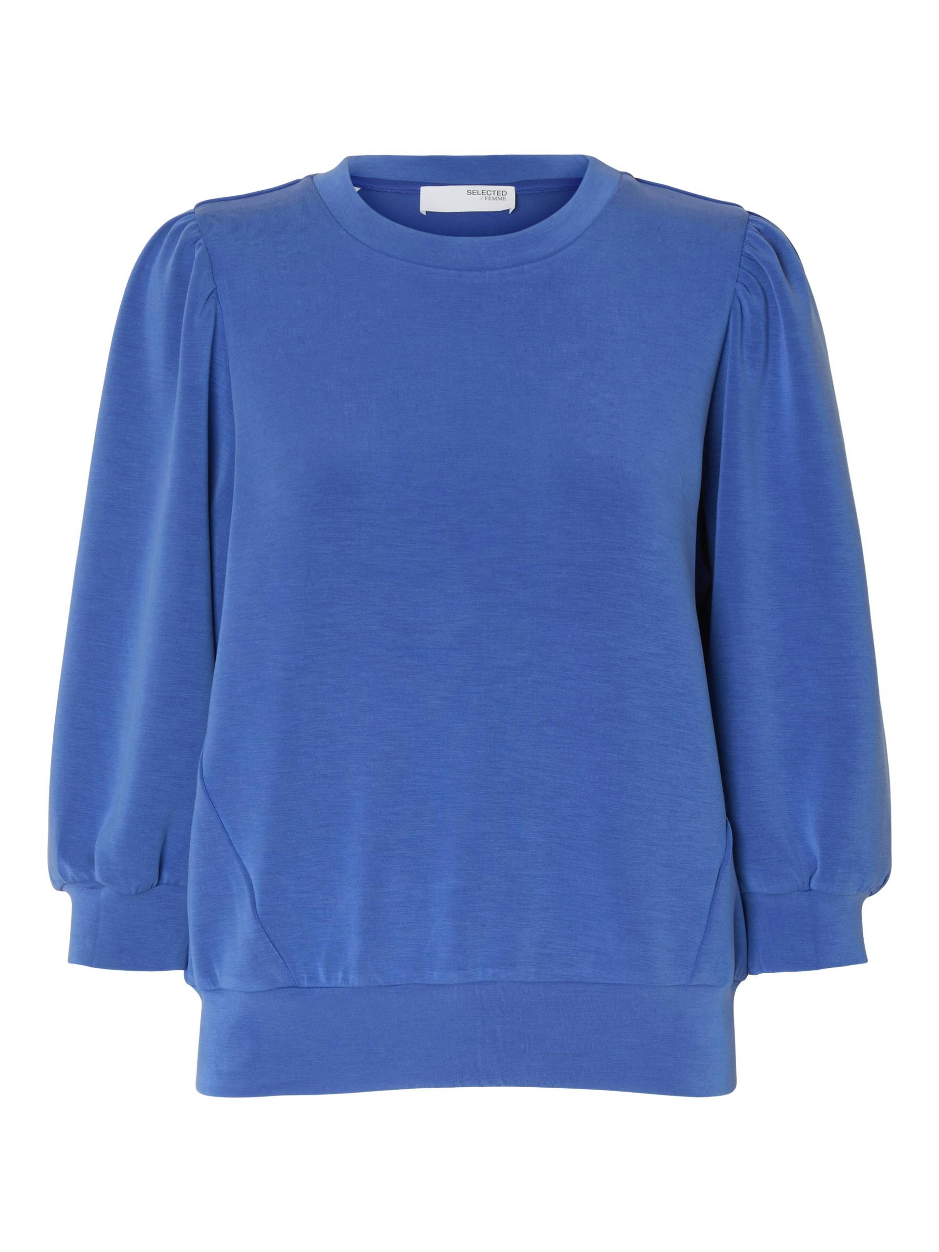 SELECTED WOMEN - SLFTENNY 3/4 SWEAT TOP NOOS dazzling blue - Gr. - XS von SELECTED WOMEN