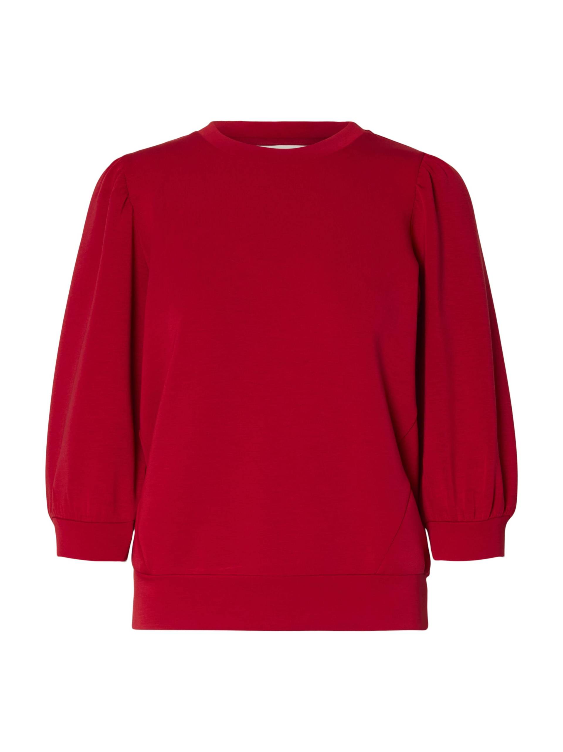 SELECTED WOMEN - SLFTENNY 3/4 SWEAT TOP NOOS equestrian red - Gr. - M von SELECTED WOMEN