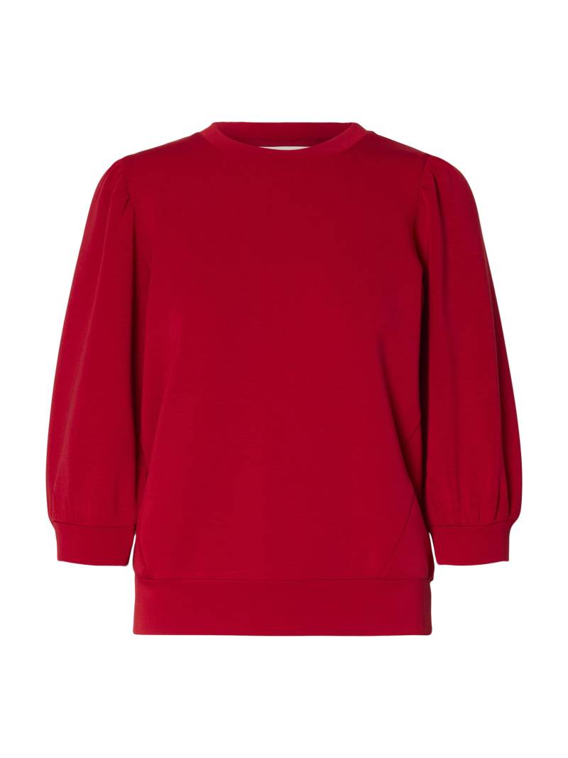 SELECTED WOMEN - SLFTENNY 3/4 SWEAT TOP NOOS equestrian red - Gr. - S von SELECTED WOMEN