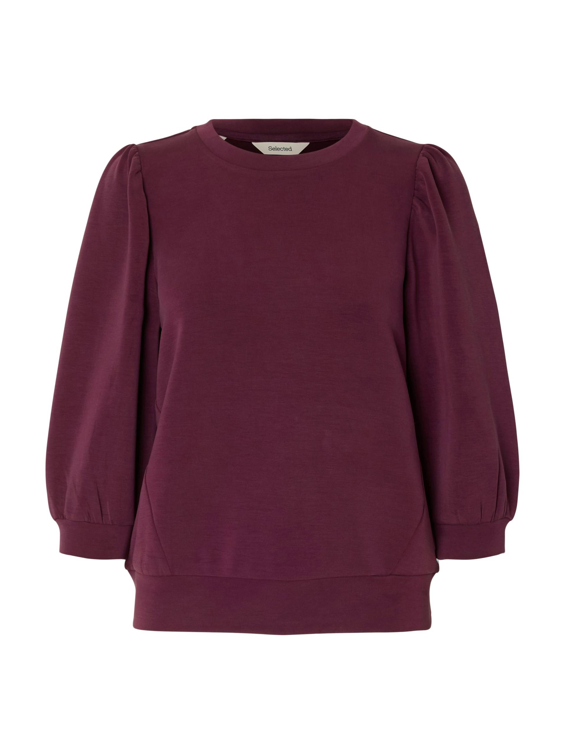 SELECTED WOMEN - SLFTENNY 3/4 SWEAT TOP NOOS fig - Gr. - L von SELECTED WOMEN