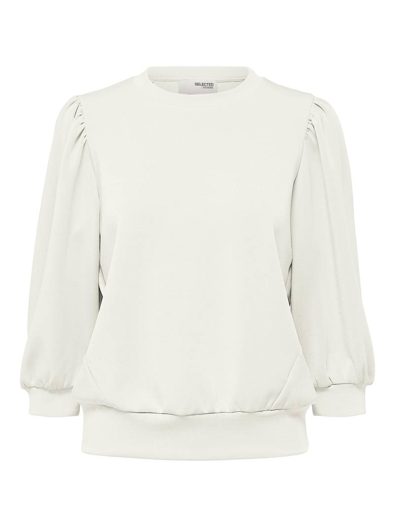 SELECTED WOMEN - SLFTENNY 3/4 SWEAT TOP NOOS snow white - Gr. - XL von SELECTED WOMEN