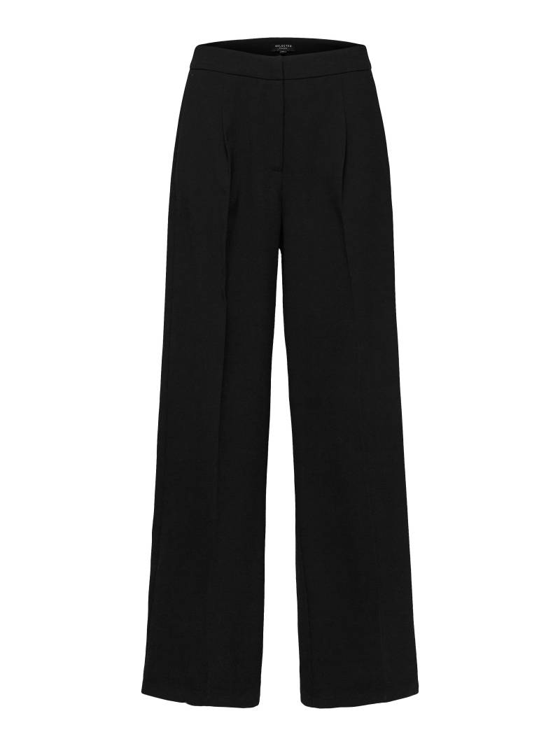 SELECTED WOMEN - SLFTINNI MW WIDE PANT N black - Gr. - 36/32 von SELECTED WOMEN
