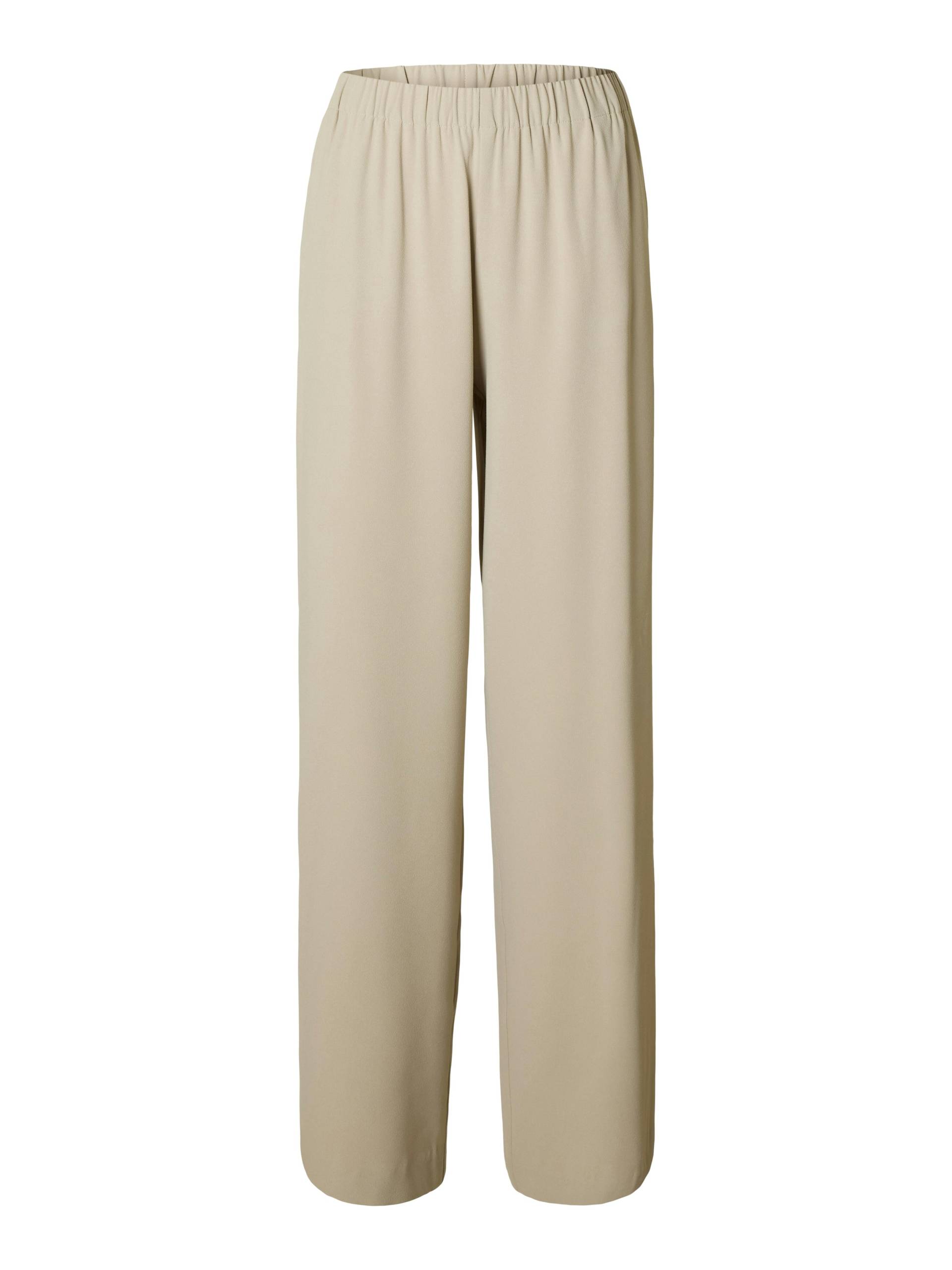 SELECTED WOMEN - SLFTINNI-RELAXED MW WIDE PANT N NOOS island fossil - Gr. - 42 von SELECTED WOMEN