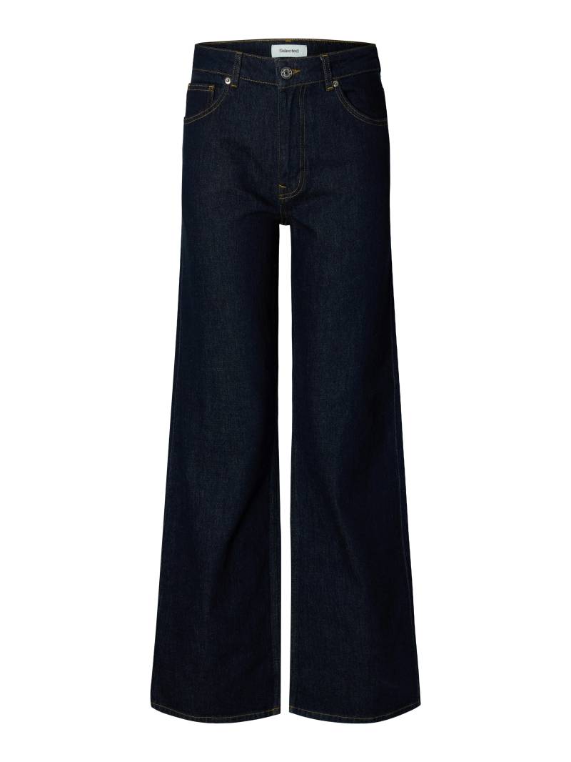 SELECTED WOMEN - SLFWIDE BEA-KORI HW JEANS NOOS dark blue denim - Gr. - 32/32 von SELECTED WOMEN