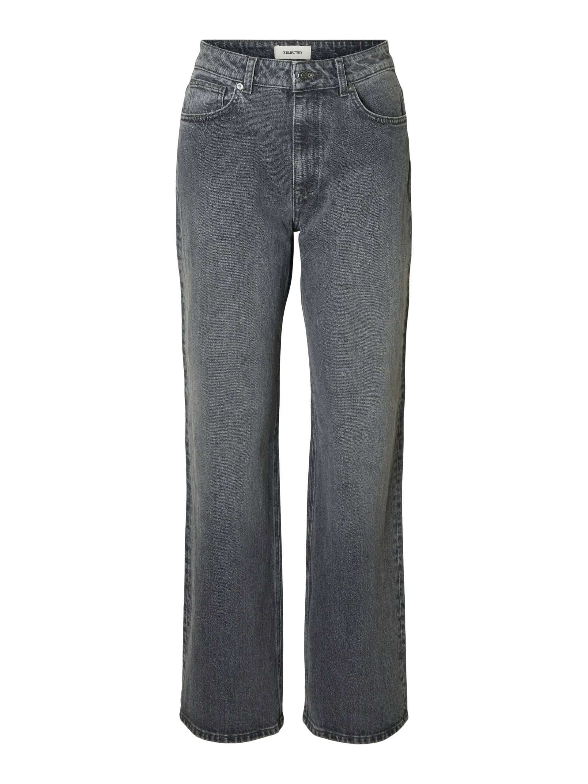 SELECTED WOMEN - SLFWIDE BEA-KORI HW JEANS NOOS medium grey denim - Gr. - 28/32 von SELECTED WOMEN