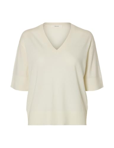 SELECTED WOMEN Slfthea Ss Knit Merino V-Neck Noos von SELECTED WOMEN