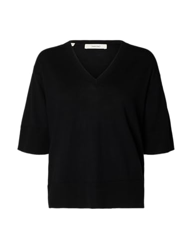 SELECTED WOMEN Slfthea Ss Knit Merino V-Neck Noos von SELECTED WOMEN