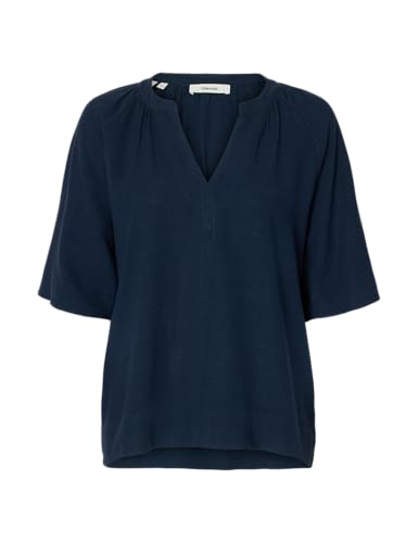 Slfviva 2/4 V-Neck Linen Blend Top Noos von SELECTED WOMEN