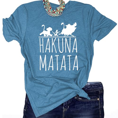 SELECTEES Lustiges Damen-T-Shirt, niedliche T-Shirts, Heather Indigo, Klein von SELECTEES