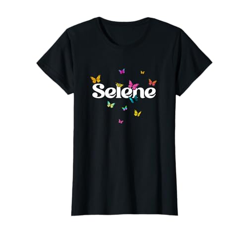 Selene - Schöner Mädchen Name mit bunten Schmetterlingen T-Shirt Selene - Schöner Mädchen Name mit bunten Schmetterlingen T-Shirt von SELENE Tochter Enkel Geburtstag Geschenkideen