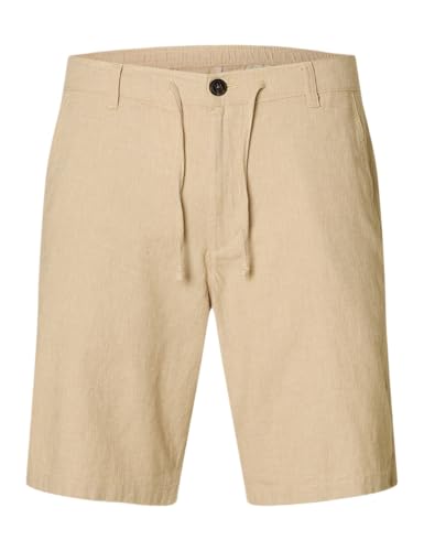 SELECTED HOMME Herren Slhregular-brody Linen Shorts Noos, Incense/Detail:mixed W. Oatmeal, XXL SELECTED HOMME Herren Slhregular-brody Linen Shorts Noos, Incense/Detail:mixed W. Oatmeal, XXL von SELECTED HOMME