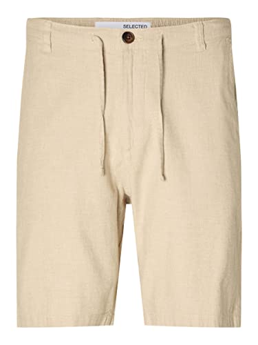 SELECTED HOMME Herren Slhregular-brody Linen Shorts Noos, Incense/Detail:mixed W. Oatmeal, XXL von SELETED HOMME