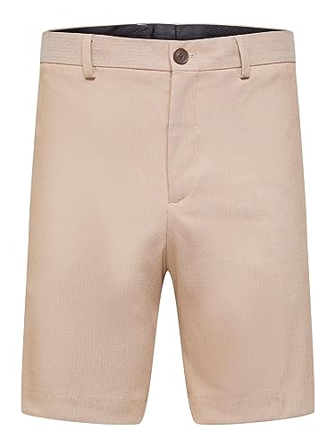 SELECTED HOMME Herren Slhslim-adam Shorts B Noos, Sand/Pattern:herringbone, M von SELETED HOMME