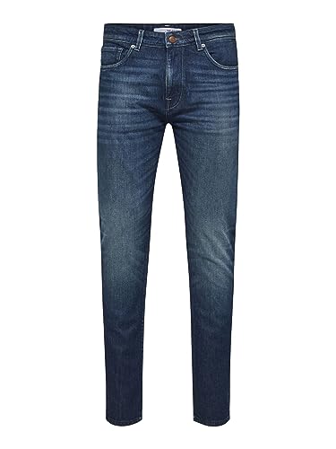 SELETED HOMME Herren SLH175-SLIMLEON 6301 DB TENCL JNS NOOS Jeans, Blue Denim, 32W x 30L von SELETED HOMME