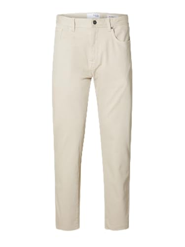 SELETED HOMME Herren SLH196-STRAIGHTSCOTT 3431 Colored NOOS Jeans, Oatmeal, Bundweite: 84 cm, beinlänge: 81 cm von SELECTED HOMME