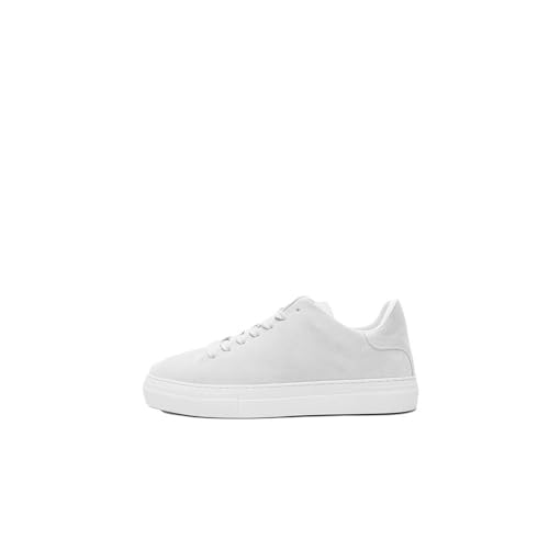 SELETED HOMME Herren SLHDAVID Chunky Suede NOOS Sneaker, White, 40 EU von SELETED HOMME