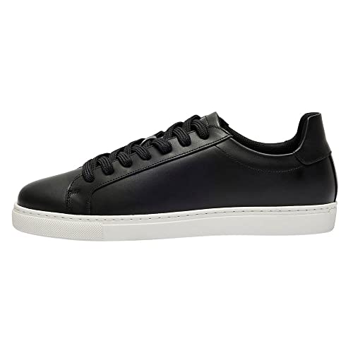 SELETED HOMME Herren SLHEVAN New Leather NOOS O Sneaker, Black, 40 EU von SELECTED HOMME