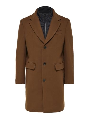 SELETED HOMME Herren SLHJOSEPH Wool Coat NOOS Langmantel, Beige, L von SELETED HOMME