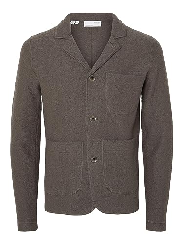 SELETED HOMME Herren SLHNEALY Knit Blazer W NOOS Strickjacke, Morel, L von SELETED HOMME