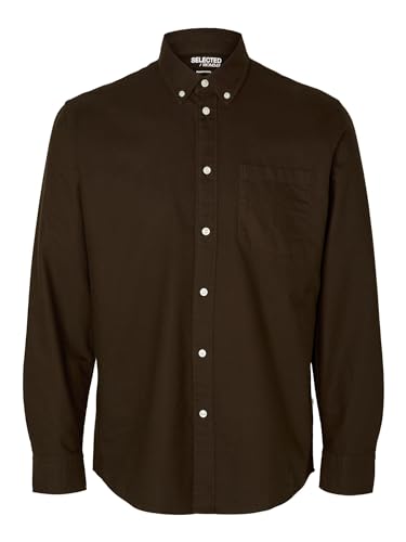 SELETED HOMME Herren SLHREGRICK-OX Shirt LS NOOS Hemd, Demitasse, L von SELETED HOMME