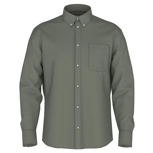 SELETED HOMME Herren SLHREGRICK-OX Shirt LS NOOS Langarmhemd, Vetiver/Detail:Mixed Bok Choy, M von SELETED HOMME