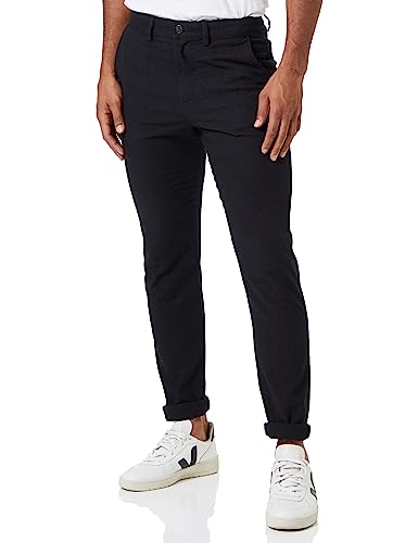 SELETED HOMME Herren SLHSLIM-Miles 175 Brushed Pants W NOOS Hose, Black/Detail:Structure, 34W x 34L von SELETED HOMME